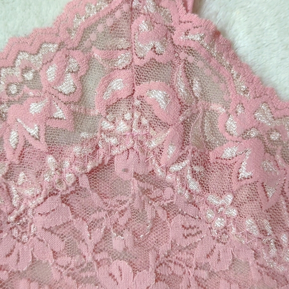 Baby Pink Sheer Lace Chemise Nighty - Picture 6 of 8